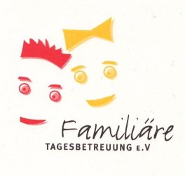 Logo mit zwei stilisierten Gesichtern, darunter Text: Familiäre TAGESBETREUUNG E.V.